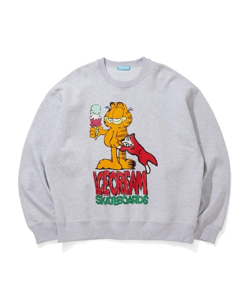 ICECREAM(アイスクリーム)の「ICECREAM x GARFIELD COTTON SWEATSHIRT(スウェット・メンズ・アッシュグレー/ブラック/サックスブルー・MEDIUM/LARGE/X-LARGE/SMALL)」の3枚目の写真