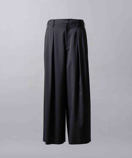 UNISEX》Wool Mix Prime Wide Smooth Baggy Pants/ウールミックス