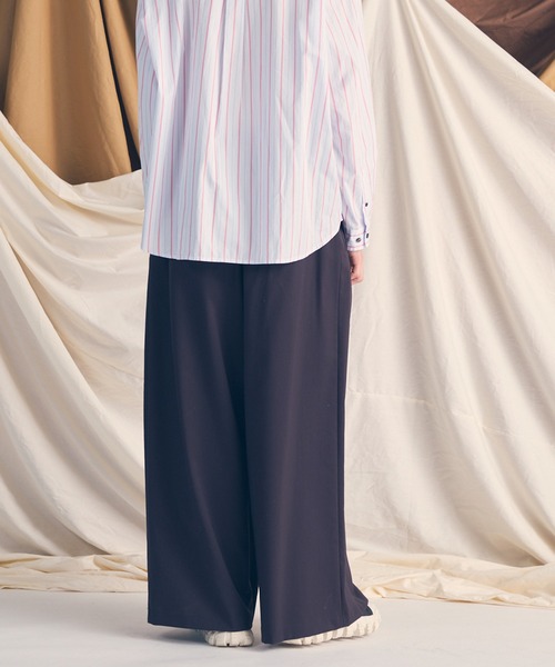 UNISEX》Wool Mix Prime Wide Smooth Baggy Pants/ウールミックス