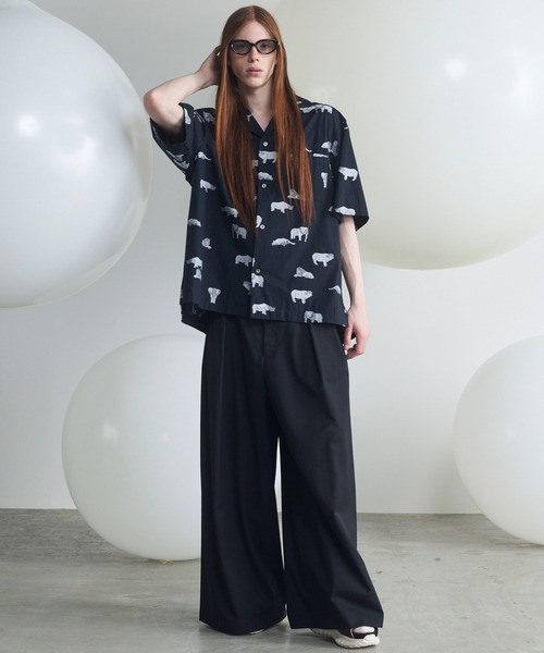 MAISON SPECIAL(メゾンスペシャル)の「《UNISEX》NISHIKAWA KEORI Wool Mix Gabardine Prime Wide Pants/NISHIKAWA KEORIウールミックスギャバジンプライムワイドスムースパンツ【MAISON SPECIAL/メゾンスペシャル】■セットアップ対応■(スラックス・メンズ・グレイッシュベージュ/ネイビー/ブラウン/ダークブラック/ブラック・2/0/1)」の16枚目の写真