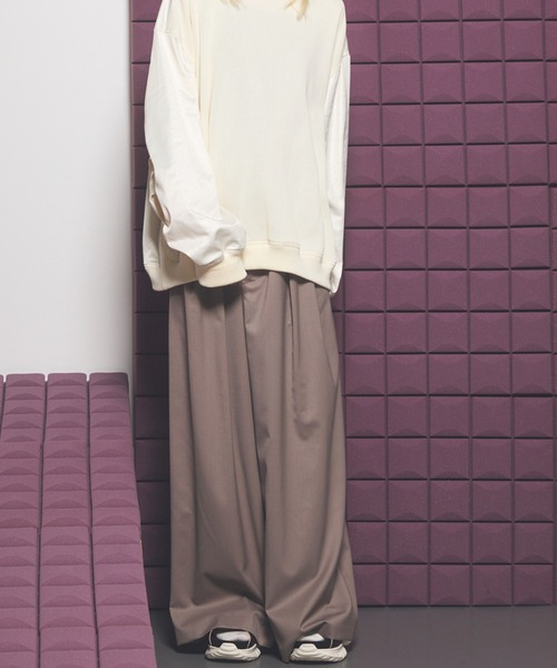 UNISEX》NISHIKAWA KEORI Wool Mix Gabardine Prime Wide Pants