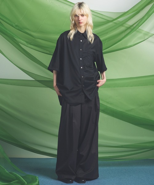 MAISON SPECIAL(メゾンスペシャル)の「《UNISEX》NISHIKAWA KEORI Wool Mix Gabardine Prime Wide Pants/NISHIKAWA KEORIウールミックスギャバジンプライムワイドスムースパンツ【MAISON SPECIAL/メゾンスペシャル】■セットアップ対応■(スラックス・メンズ・グレイッシュベージュ/ネイビー/ブラウン/ダークブラック/ブラック・2/0/1)」の19枚目の写真