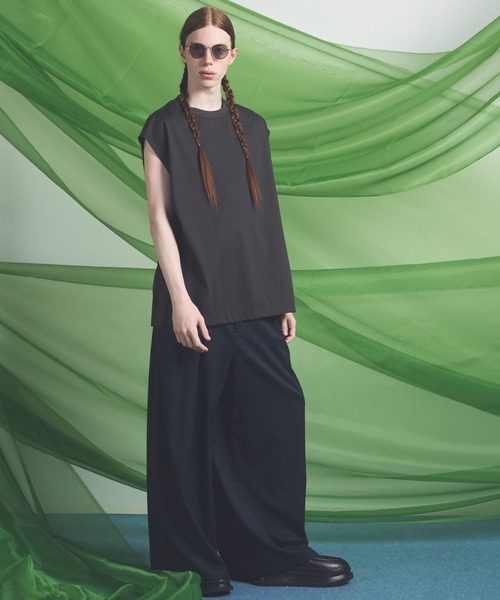 MAISON SPECIAL(メゾンスペシャル)の「《UNISEX》NISHIKAWA KEORI Wool Mix Gabardine Prime Wide Pants/NISHIKAWA KEORIウールミックスギャバジンプライムワイドスムースパンツ【MAISON SPECIAL/メゾンスペシャル】■セットアップ対応■(スラックス・メンズ・グレイッシュベージュ/ネイビー/ブラウン/ダークブラック/ブラック・2/0/1)」の22枚目の写真