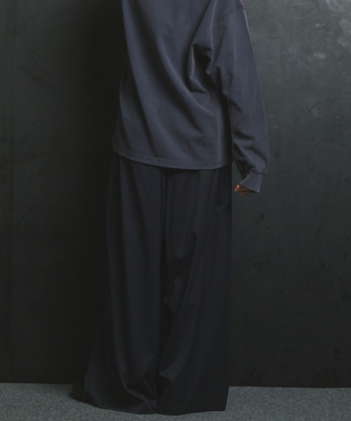 UNISEX》Wool Mix Prime Wide Smooth Baggy Pants/ウールミックス