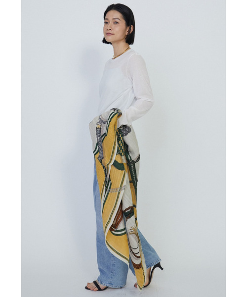 1er Arrondissement(プルミエアロンディスモン)の「シアーロングスリーブTシャツ(Tシャツ/カットソー・レディース・オフホワイト/ブラック系その他3・FREE)」の15枚目の写真