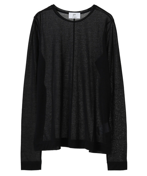 1er Arrondissement(プルミエアロンディスモン)の「シアーロングスリーブTシャツ(Tシャツ/カットソー・レディース・オフホワイト/ブラック系その他3・FREE)」の4枚目の写真