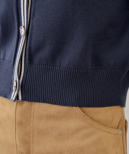 【美品】CHONO チョノ  カーディガン  2021OW ネイビー セール】【CINOH / チノ】EX. MULTI COLOR CARDIGAN/THE TOKYO
