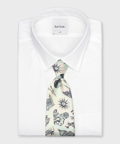 Paul Smith(ポールスミス)の「“Souvenir” タイ【150005 95IR】(ネクタイ・メンズ・ピンク/ミント/ライトブルー・FREE)」の5枚目の写真