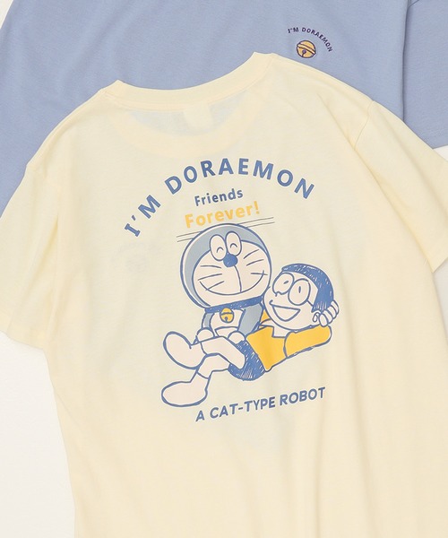 ドラえもん　Doraemon　どこでもドア　デザインプリント　半袖Tシャツ　Ⅿ I'm Doraemon Tシャツ アイムドラ スモールライト