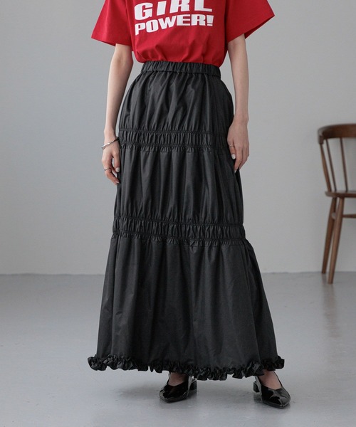 セール】ボリュームシャーリングスカート 310415（スカート）｜LOWRYS