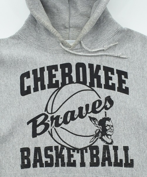 Lee（リー）の「【ヴィンテージ古着】90’s Lee CHEROKEE Braves BASKETBALL リバースタイプ プルオーバーパーカー（パーカー・メンズ・グレー・X-LARGE）」の4枚目の写真