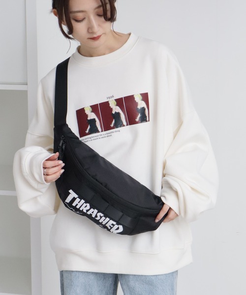 THRASHER(スラッシャー)の「【THRASHER/スラッシャー】ウエストバッグ/ボディバッグ(ボディバッグ/ウエストポーチ・メンズ・ブラック系その他/カモフラージュ/ブラック・FREE)」の8枚目の写真
