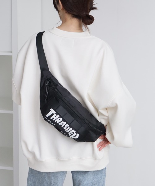 THRASHER(スラッシャー)の「【THRASHER/スラッシャー】ウエストバッグ/ボディバッグ(ボディバッグ/ウエストポーチ・メンズ・ブラック系その他/カモフラージュ/ブラック・FREE)」の9枚目の写真