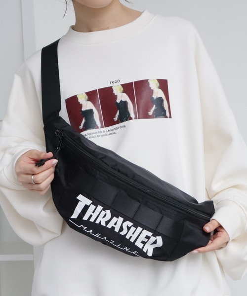 THRASHER(スラッシャー)の「【THRASHER/スラッシャー】ウエストバッグ/ボディバッグ(ボディバッグ/ウエストポーチ・メンズ・ブラック系その他/カモフラージュ/ブラック・FREE)」の7枚目の写真