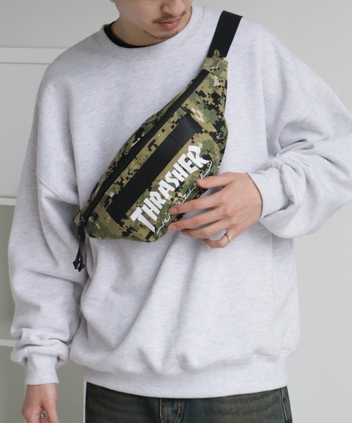 THRASHER/スラッシャー】ウエストバッグ/ボディバッグ（ボディ