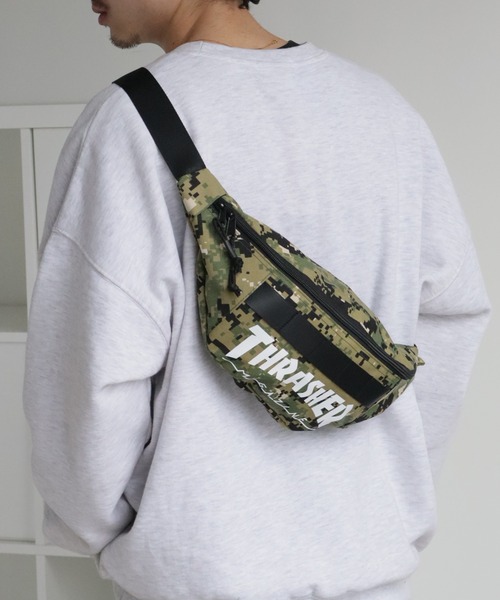 THRASHER(スラッシャー)の「【THRASHER/スラッシャー】ウエストバッグ/ボディバッグ(ボディバッグ/ウエストポーチ・メンズ・ブラック系その他/カモフラージュ/ブラック・FREE)」の15枚目の写真