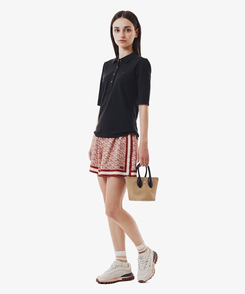 LACOSTE（ラコステ）の「ラインドアメリブウィメンズショートソックス（ソックス/靴下・レディース・グレー/ブルー/ブラック/ホワイト×ブラック/ホワイト×グリーン/アイボリー・24.0cm）」の16枚目の写真