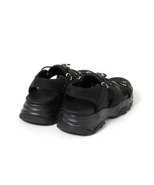 BAYFLOW（ベイフロー）の「[軽量♪疲れにくい]キレイメスニーカーサンダル（サンダル・レディース・アイボリー/ブラック・MEDIUM/LARGE）」の5枚目の写真