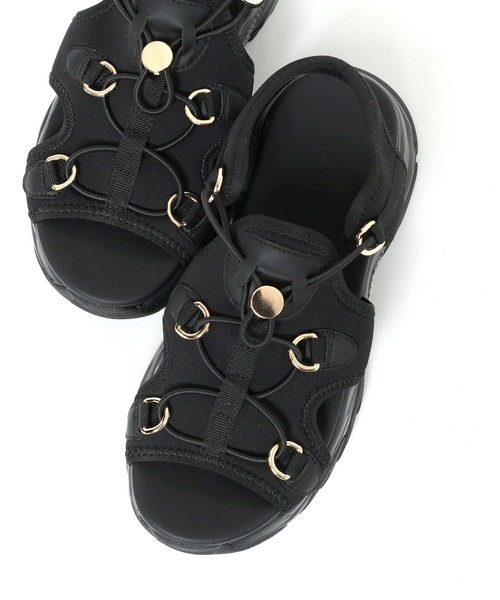 BAYFLOW（ベイフロー）の「[軽量♪疲れにくい]キレイメスニーカーサンダル（サンダル・レディース・アイボリー/ブラック・MEDIUM/LARGE）」の9枚目の写真