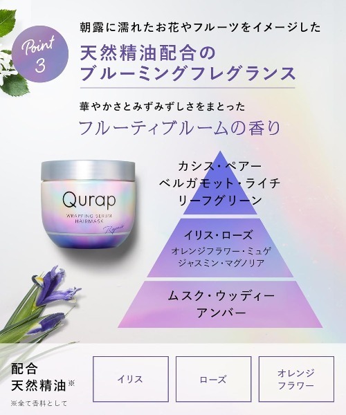 Qurap（キュラップ）の「Qurap キュラップ ラッピング モイスト シャンプー トリートメント セラムヘアマスク 3点セット（シャンプー・レディース・ラッピングモイスト・FREE）」の11枚目の写真