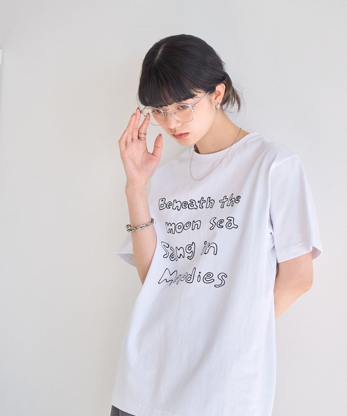 NOGLE（ノグル）の「【NOGLE/ノグル】ロゴプリントTEE（Tシャツ/カットソー・レディース・ライトグレー/ホワイト/チャコール/ダークブラウン・FREE）」の13枚目の写真