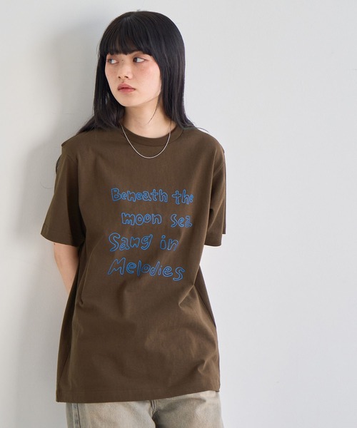 NOGLE（ノグル）の「【NOGLE/ノグル】ロゴプリントTEE（Tシャツ/カットソー・レディース・ライトグレー/ホワイト/チャコール/ダークブラウン・FREE）」の20枚目の写真