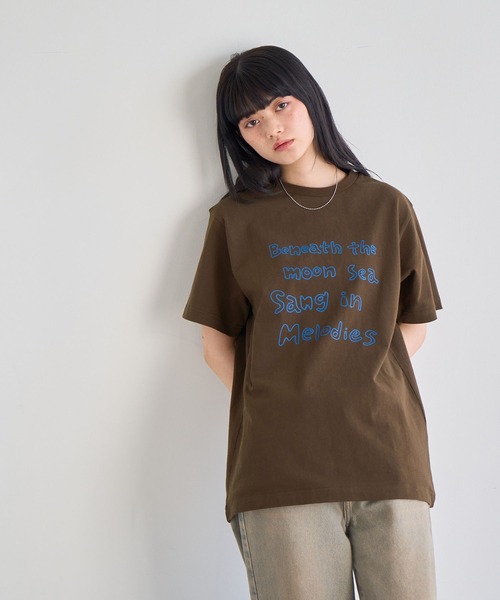 NOGLE（ノグル）の「【NOGLE/ノグル】ロゴプリントTEE（Tシャツ/カットソー・レディース・ライトグレー/ホワイト/チャコール/ダークブラウン・FREE）」の19枚目の写真