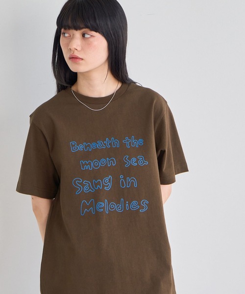 NOGLE（ノグル）の「【NOGLE/ノグル】ロゴプリントTEE（Tシャツ/カットソー・レディース・ライトグレー/ホワイト/チャコール/ダークブラウン・FREE）」の18枚目の写真