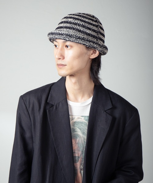 PERVERZE Blend Border Knit Cap ニット帽 Border Roll Knit Cap / ボーダーロールニットキャップ（ニット