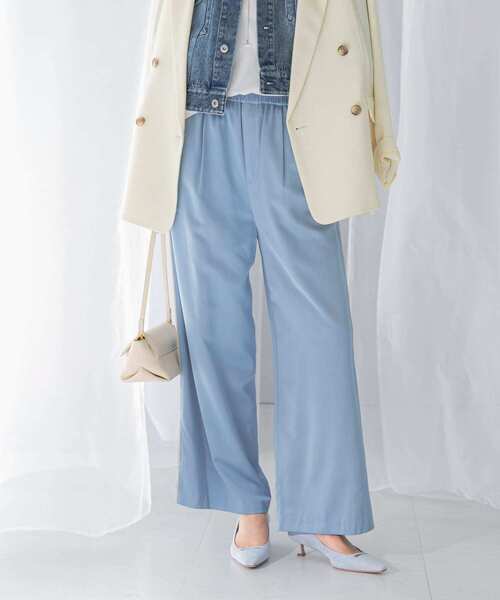 URBAN RESEARCH ROSSO WOMEN（アーバンリサーチ　ロッソ）の「イージーラインパンツ（その他パンツ・レディース・ブルー系その他/ライトベージュ・FREE）」の6枚目の写真