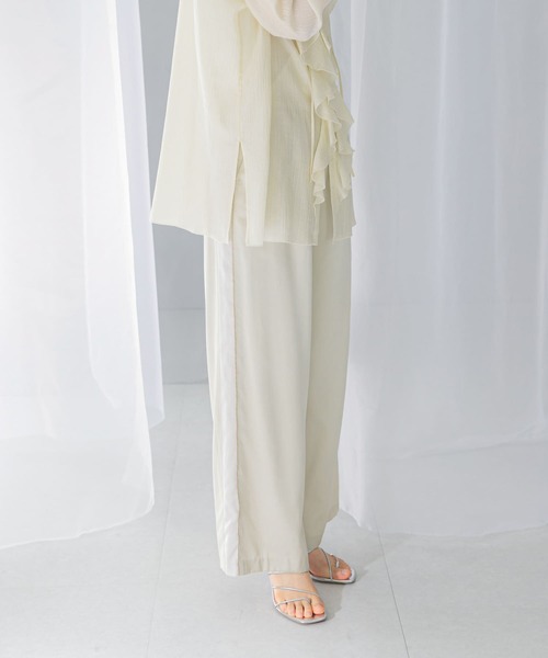 URBAN RESEARCH ROSSO WOMEN（アーバンリサーチ　ロッソ）の「イージーラインパンツ（その他パンツ・レディース・ブルー系その他/ライトベージュ・FREE）」の10枚目の写真