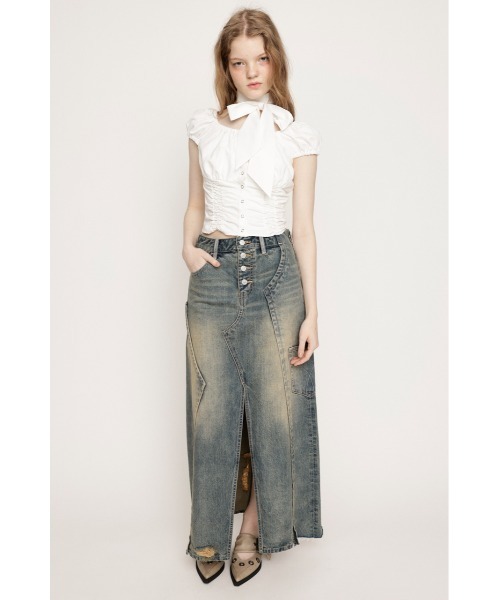 限定展開】L/W REMAKE MAXI DENIM SK-C ローウエスト リメイク