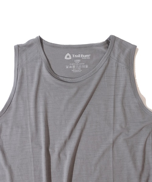 TRAIL BUM(トレイルバム)の「MERINO 150 TANK /メリノ 150 タンク(タンクトップ・メンズ・グレー系その他/ブラウン系その他・MEDIUM/LARGE/SMALL)」の5枚目の写真