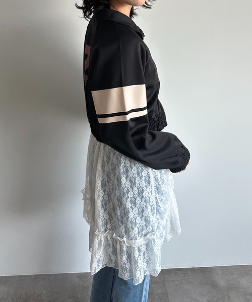 apres jour mignon(アプレジュールミニョン)の「ショート丈トラックジャケット【ZOZOTOWN限定アイテム 】(ブルゾン・レディース・ネイビー/ブラック/レッド・フリー/X-LARGE)」の16枚目の写真