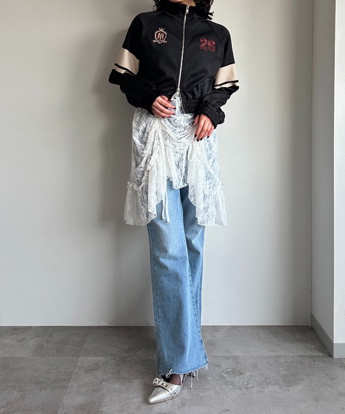 apres jour mignon(アプレジュールミニョン)の「ショート丈トラックジャケット【ZOZOTOWN限定アイテム 】(ブルゾン・レディース・ネイビー/ブラック/レッド・フリー/X-LARGE)」の21枚目の写真