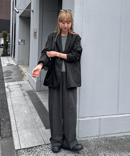 feepur(フェピュール)の「【ハンドウォッシャブル】マルチストライプアメスリニットタンク(タンクトップ・レディース・ブラック/アイボリー・MEDIUM)」の8枚目の写真