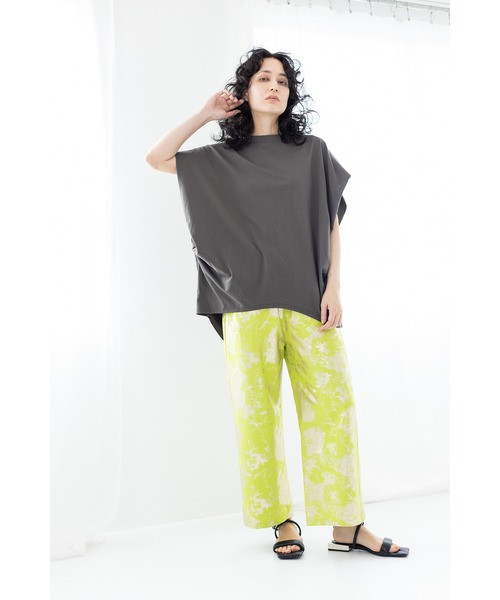 OSMOSIS(オズモーシス)の「サイドドレーププルオーバー(Tシャツ/カットソー・レディース・ライトグリーン/ライトベージュ/チャコール/パープル/ブラック・ONE SIZE)」の6枚目の写真