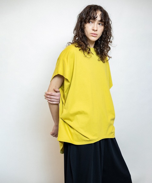 OSMOSIS(オズモーシス)の「サイドドレーププルオーバー(Tシャツ/カットソー・レディース・ライトグリーン/ライトベージュ/チャコール/パープル/ブラック・ONE SIZE)」の13枚目の写真