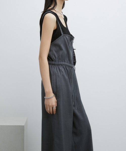 Aunt Marie's（アントマリーズ）の「フロントZIPオールインワン / 高身長向けサイズあり（つなぎ/オールインワン・レディース・グレー/ブラック・FREE/MT）」の7枚目の写真