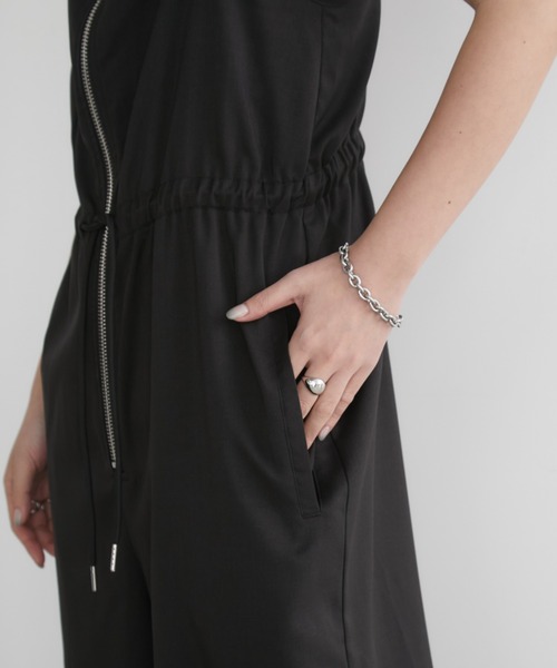 Aunt Marie's（アントマリーズ）の「フロントZIPオールインワン / 高身長向けサイズあり（つなぎ/オールインワン・レディース・グレー/ブラック・FREE/MT）」の17枚目の写真