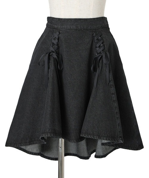 F i.n.t（フィント）の「レースアップアシメヘムデニムスカート/ fint　フィント（デニムスカート・レディース・ライトブルー/ブラック・FREE）」の14枚目の写真