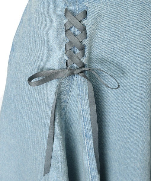 F i.n.t（フィント）の「レースアップアシメヘムデニムスカート/ fint　フィント（デニムスカート・レディース・ライトブルー/ブラック・FREE）」の17枚目の写真