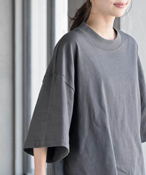rps(アールピーエス)の「ヘビーウエイトワイドT(Tシャツ/カットソー・レディース・レッド/ブラック/チャコールグレー/オフホワイト/アイボリー・フリー)」の19枚目の写真