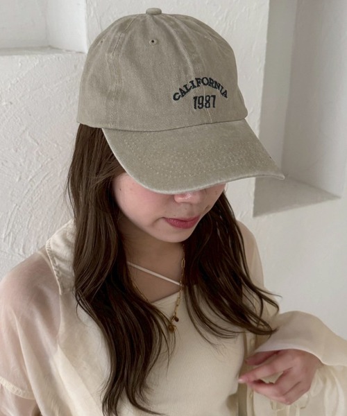 kutir（クティール）の「kutirlune／ワンポイントシンプルキャップ（キャップ・レディース・ベージュ/カーキ/ネイビー/レッド/グレー/ブラック・FREE）」の3枚目の写真