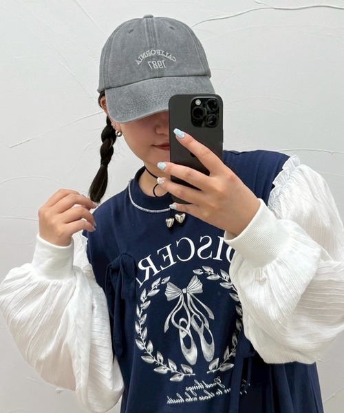 kutir（クティール）の「kutirlune／ワンポイントシンプルキャップ（キャップ・レディース・ベージュ/カーキ/ネイビー/レッド/グレー/ブラック・FREE）」の12枚目の写真