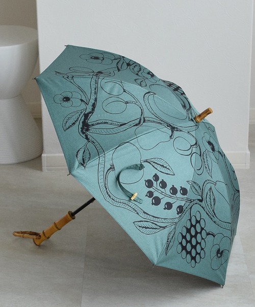 utatane×Kuovi 100％完全遮光日傘 折りたたみ　パラティッシ柄 utatane 折りたたみ傘 utatane×Kuovi 折りたたみ日傘 完全遮光