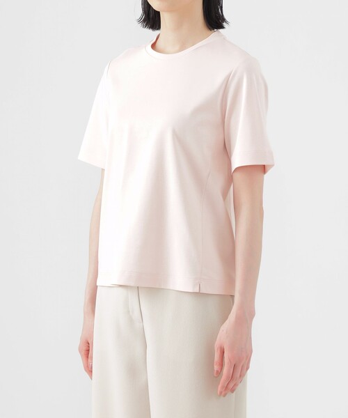 TRANS WORK(トランスワーク)の「【ウォッシャブル】コンパクトコットンポンチクルーネックカットソー(Tシャツ/カットソー・レディース・ピンク系その他2/ネイビー/ホワイト・40/38)」の8枚目の写真