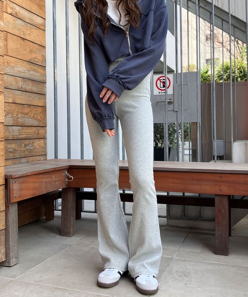 meJane（ミージェーン）の「リブフレア レギンスパンツ（その他パンツ・レディース・グレー/ブラック・M/L）」の20枚目の写真