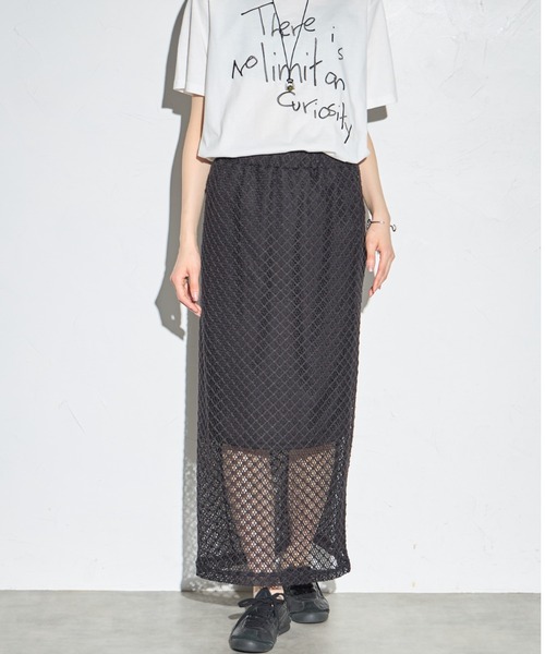 leimn（レイムン）の「メッシュスカート（スカート・レディース・ホワイト/ブラック・FREE）」の6枚目の写真