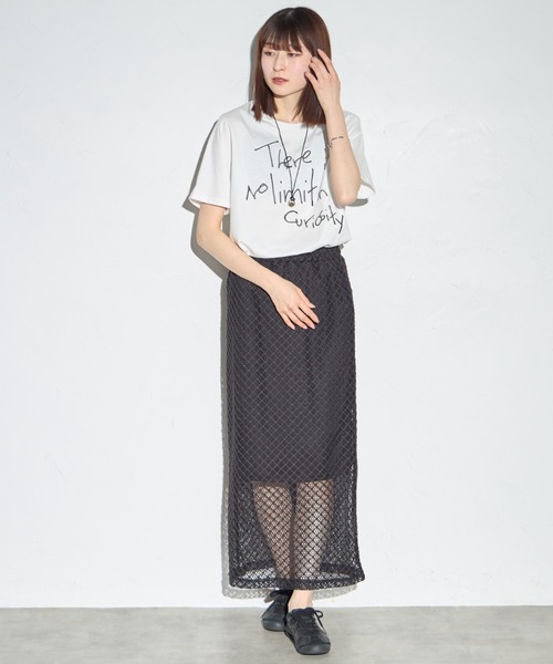 leimn（レイムン）の「メッシュスカート（スカート・レディース・ホワイト/ブラック・FREE）」の8枚目の写真